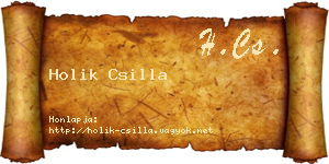 Holik Csilla névjegykártya