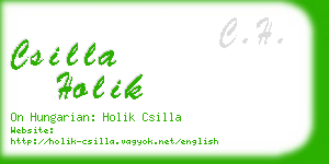 csilla holik business card